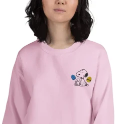 Hot Snoopy Easter Eggs Embroidered Crewneck Sweatshirt Snoopy | Hoodies & Sweatshirts