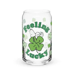 New Snoopy Feeling Lucky Can Glass Snoopy | Glassware