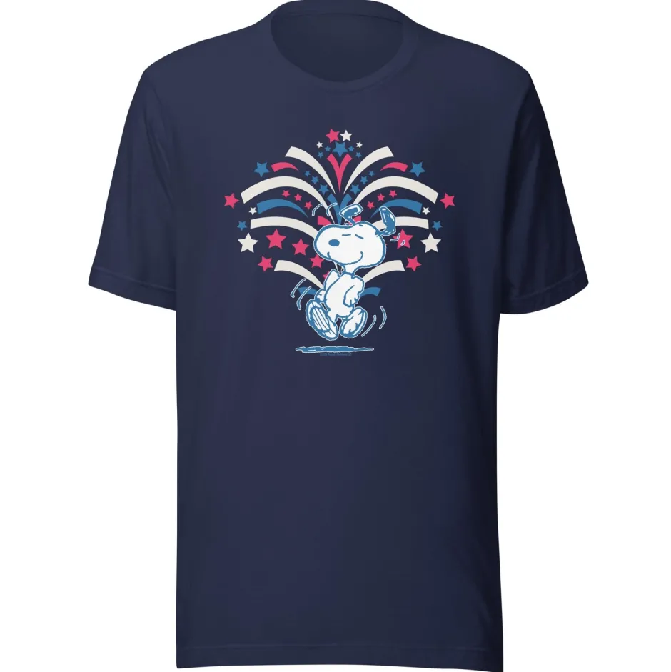 Sale Snoopy Fireworks Adult T-Shirt Snoopy | T-Shirts