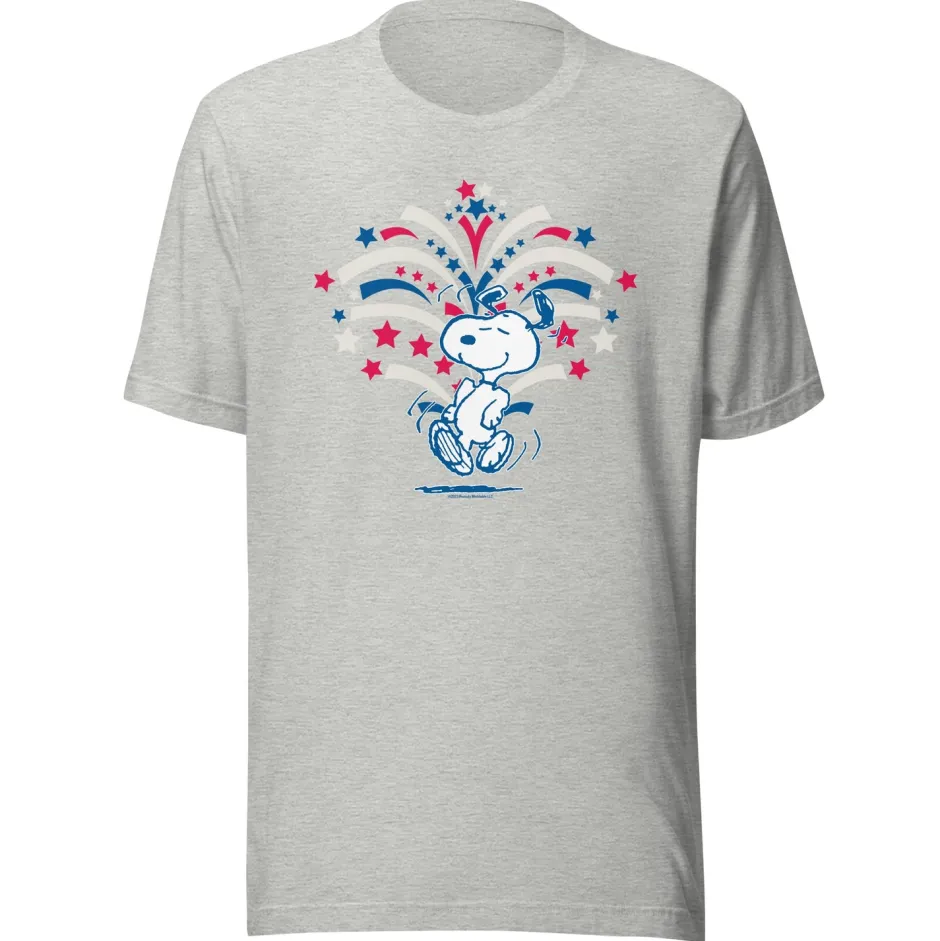 Sale Snoopy Fireworks Adult T-Shirt Snoopy | T-Shirts