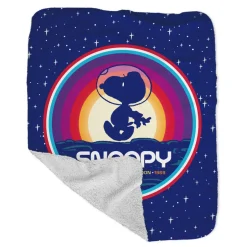 Online Snoopy First Beagle On The Moon Sherpa Blanket Snoopy | Blankets & Pillows