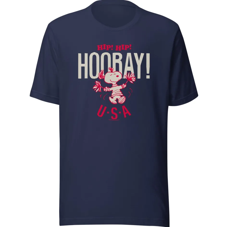 Online Snoopy Hip Hip Hooray Adult T-Shirt Snoopy | T-Shirts