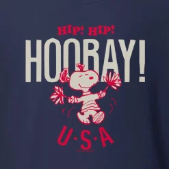 Online Snoopy Hip Hip Hooray Adult T-Shirt Snoopy | T-Shirts