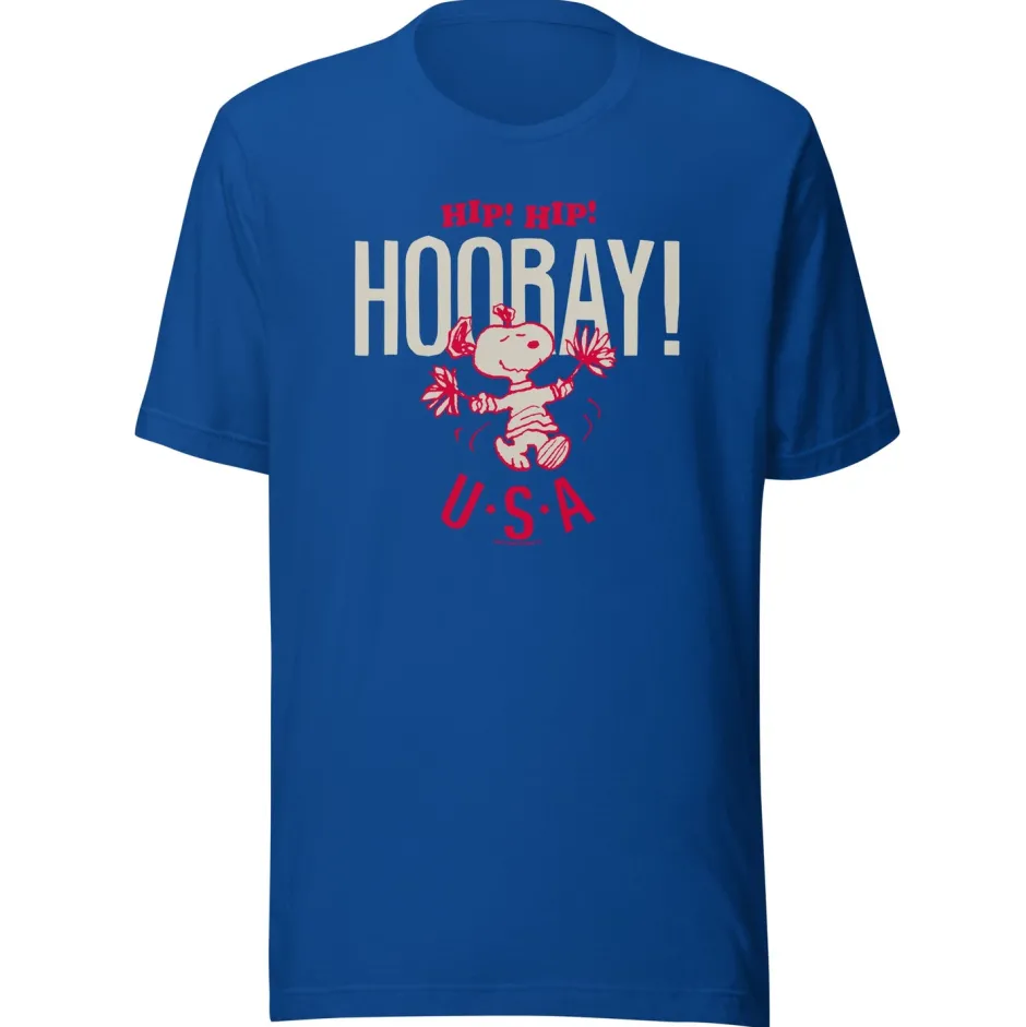 Online Snoopy Hip Hip Hooray Adult T-Shirt Snoopy | T-Shirts