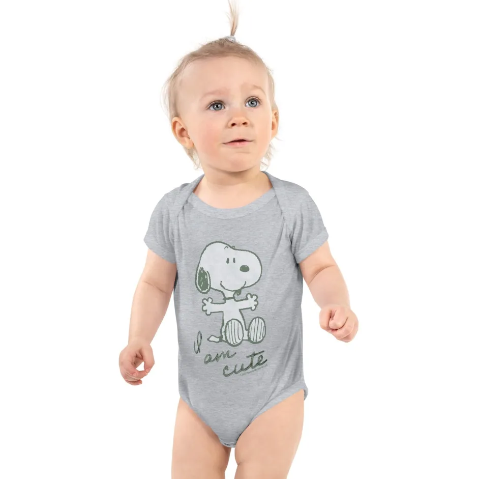 Discount Snoopy I Am Cute Baby Bodysuit Kids Snoopy | Baby & Kids