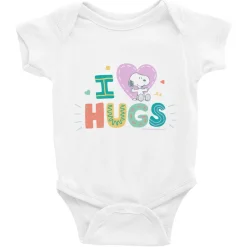 New Snoopy I Love Hugs Baby Bodysuit Kids Snoopy | Baby & Kids
