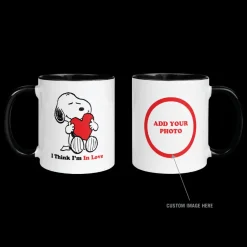 Hot Snoopy I Think I'm In Love Personalized Two Tone Mug Snoopy | Mugs