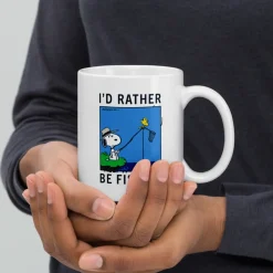 Best Snoopy I'd Rather Be Fishing Mug Mugs