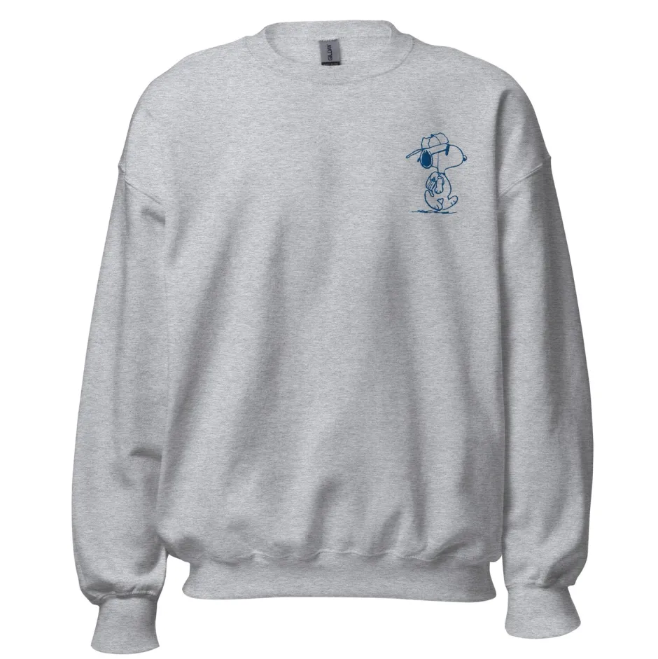 Fashion Snoopy Joe Cool Embroidered Adult Sweatshirt Snoopy | Joe Cool