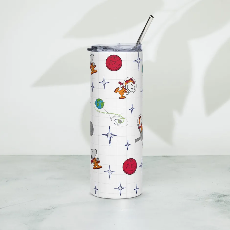 Hot Snoopy Planets Pattern Skinny Tumbler Snoopy | Tumblers