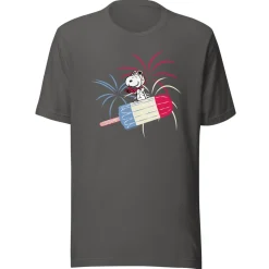 Outlet Snoopy Popsicle and Fireworks Adult T-Shirt T-Shirts