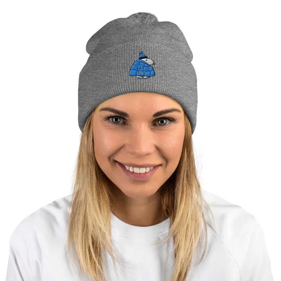 Clearance Snoopy Puffer Embroidered Pom Pom Beanie Snoopy | Hats & Beanies