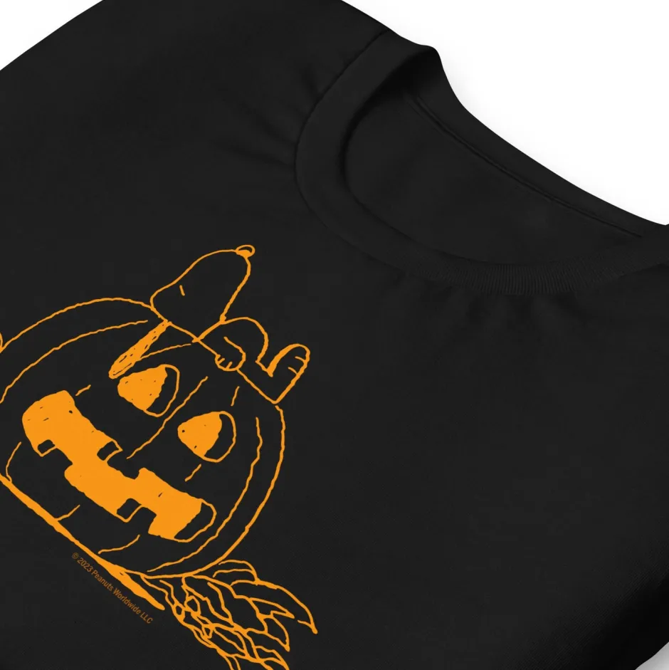 Outlet Snoopy Pumpkin Adult T-Shirt Snoopy | T-Shirts