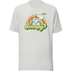 Discount Snoopy Rainbow Adult T-Shirt Snoopy | T-Shirts