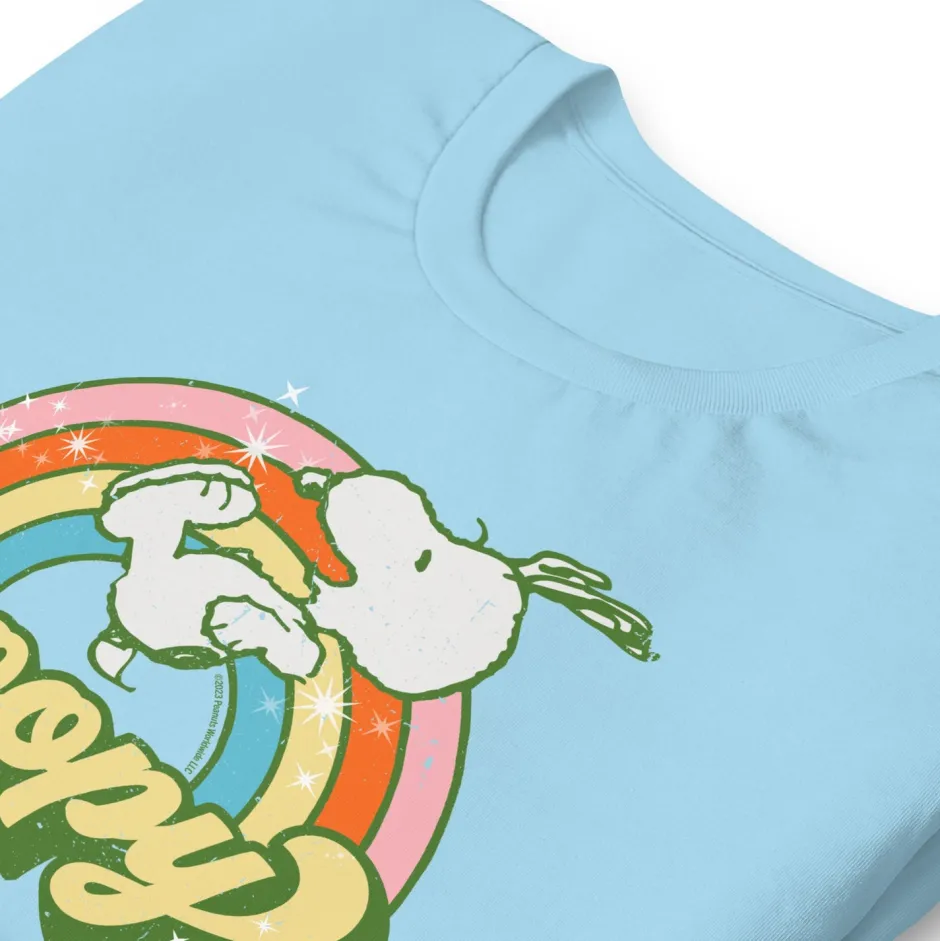 Discount Snoopy Rainbow Adult T-Shirt Snoopy | T-Shirts