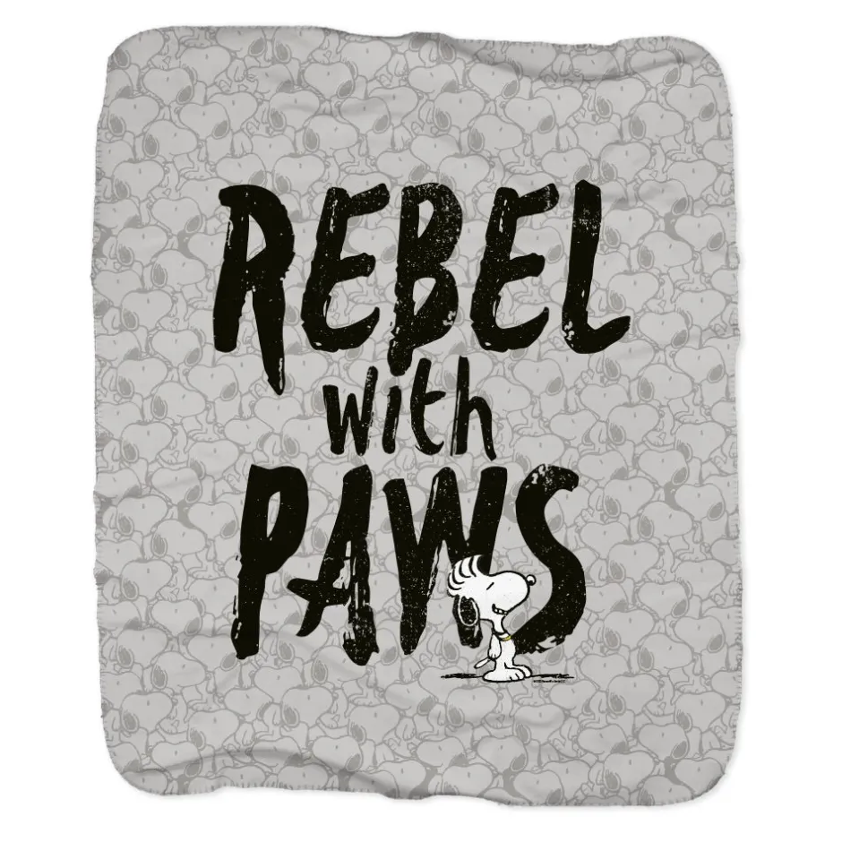 Sale Snoopy Rebel With Paws Sherpa Blanket Snoopy | Blankets & Pillows