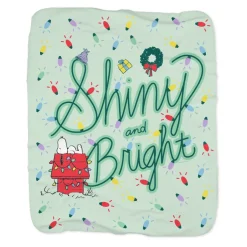 Clearance Snoopy Shiny and Bright Sherpa Blanket Blankets & Pillows