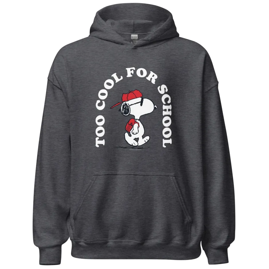 Outlet Snoopy Too Cool For School Adult Hoodie Snoopy | Hoodies & Sweatshirts