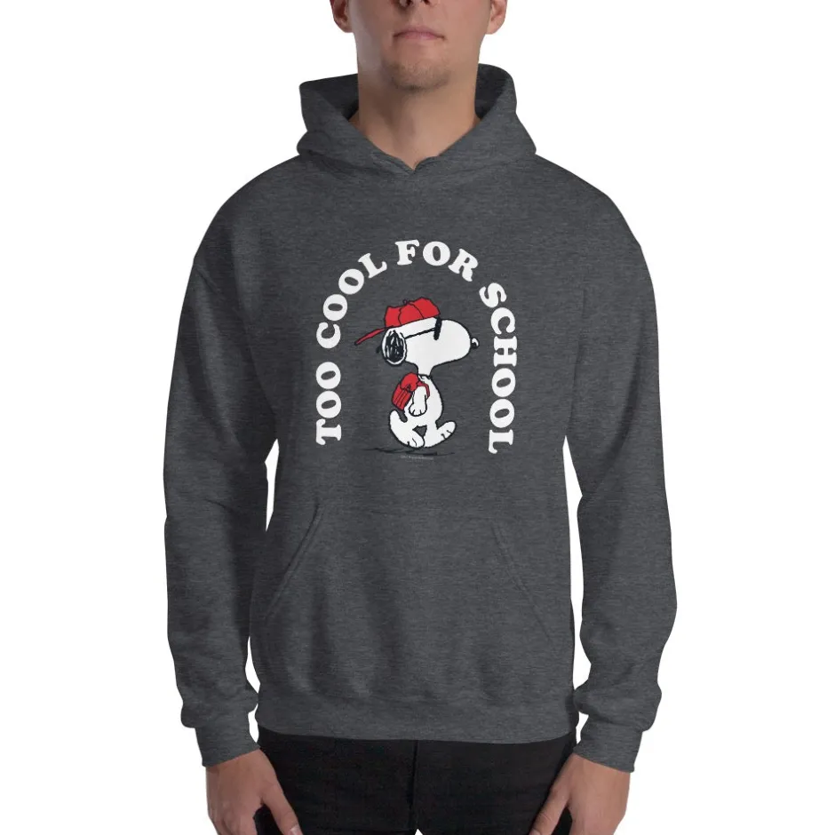 Outlet Snoopy Too Cool For School Adult Hoodie Snoopy | Hoodies & Sweatshirts