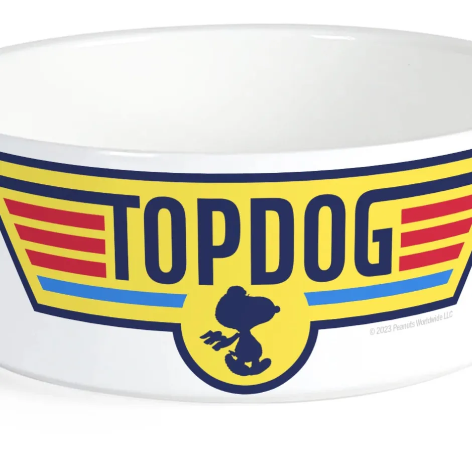 Clearance Snoopy Top Dog Personalized Large Pet Bowl Snoopy | Pet