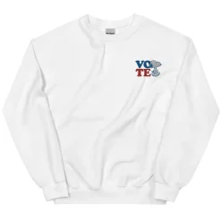 New Snoopy Vote Embroidered Adult Sweatshirt Snoopy | Hoodies & Sweatshirts