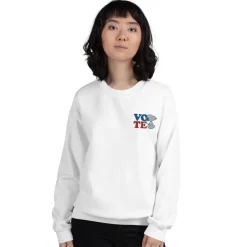 New Snoopy Vote Embroidered Adult Sweatshirt Snoopy | Hoodies & Sweatshirts