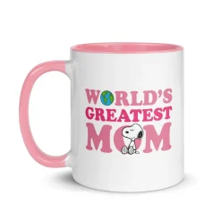 Clearance Snoopy World's Greatest Mom Two Tone Mug Snoopy | Mugs