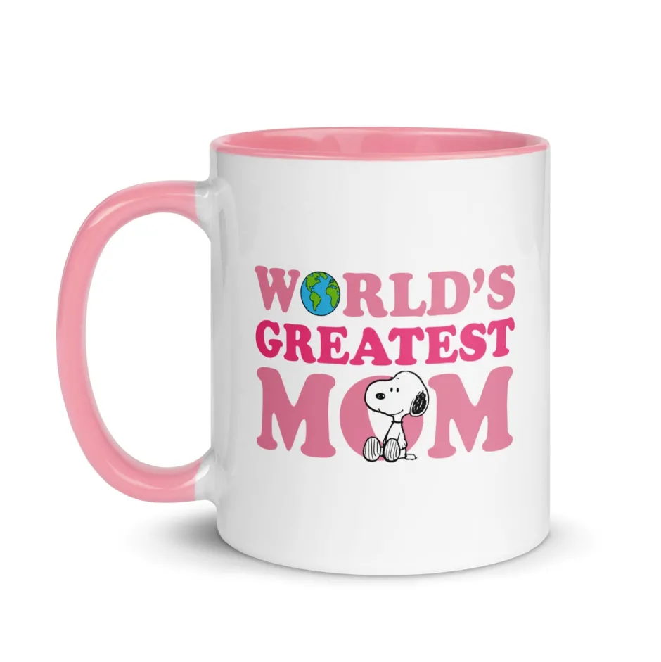 Clearance Snoopy World's Greatest Mom Two Tone Mug Snoopy | Mugs