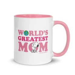 Clearance Snoopy World's Greatest Mom Two Tone Mug Snoopy | Mugs