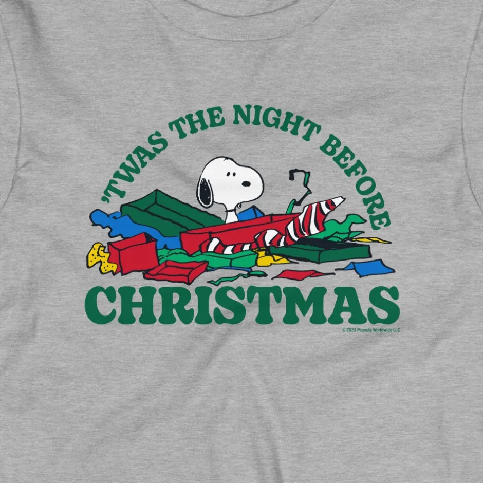 Sale 'Twas The Night Before Christmas Adult Long Sleeve T-Shirt Snoopy | Long Sleeve T-Shirts