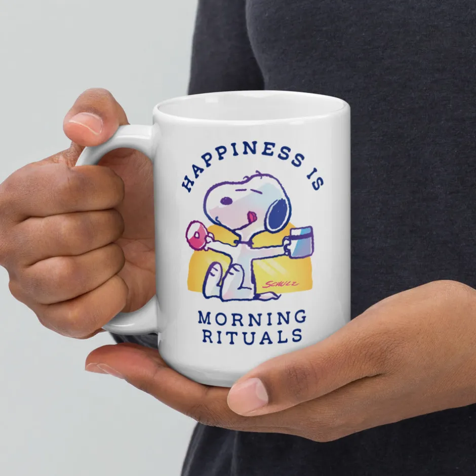 Hot 75 Years of Happiness Is Morning Rituals Mug Mugs