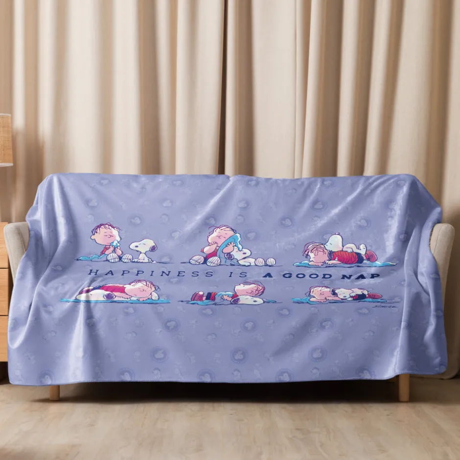 Fashion 75 Years of Happiness Is A Good Nap Sherpa Blanket Blankets & Pillows