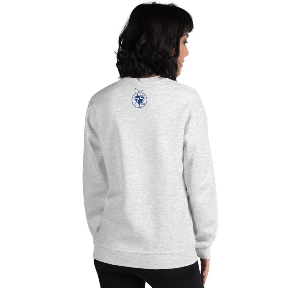 Fashion 75 Years of Home Is With Friends Adult Crewneck Sweatshirt Woodstock | Snoopy